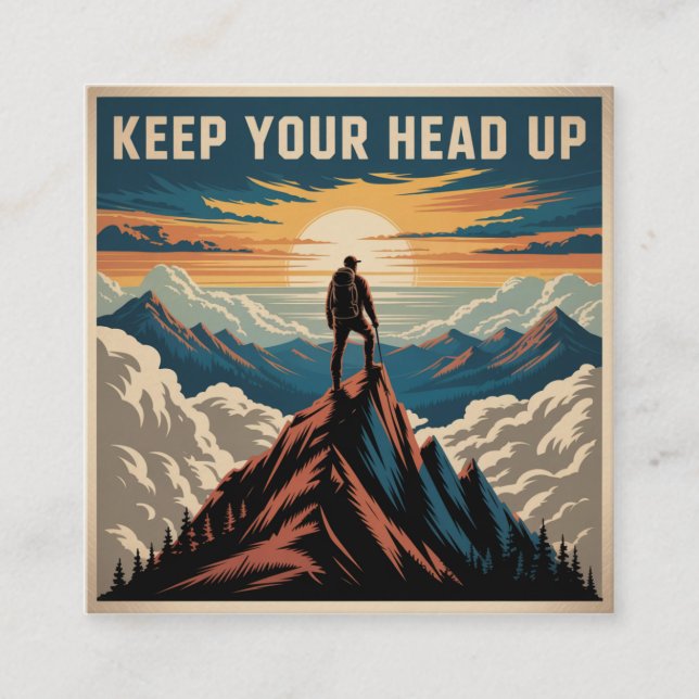 Keep Your Head Up Calling Card (Front)