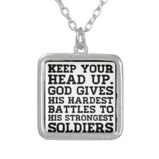 Keep your Head up Silver Plated Necklace