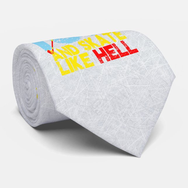 Keep Your Hockey Stick on the Ice Tie (Rolled)