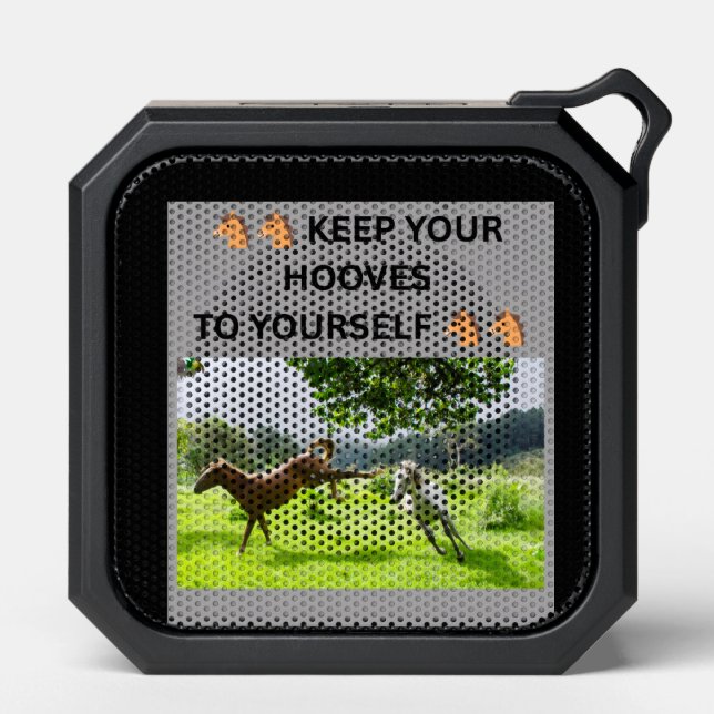 🐴🐴 KEEP YOUR HOOVES TO YOURSELF 🐴🐴 BLUETOOTH SPEAKER (Front)