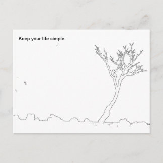 Keep your life simple postcard