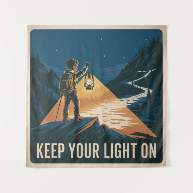 Keep Your Light On Tapestry (Front)