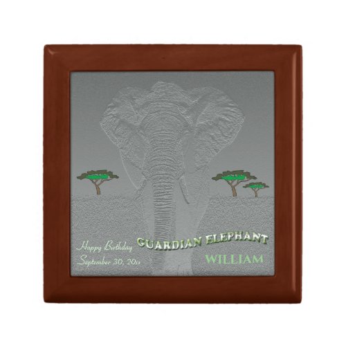 Keep your little treasure Silver Guardian Elephant Gift Box