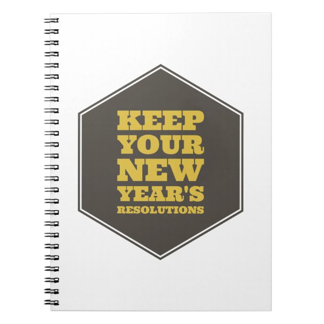 Keep Your New Year's Resolutions Notebook (Front)
