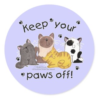 Keep Your Paws Off (cats) sticker
