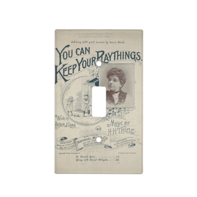 Keep Your Playthings Antique - Light Switch Cover (Front)