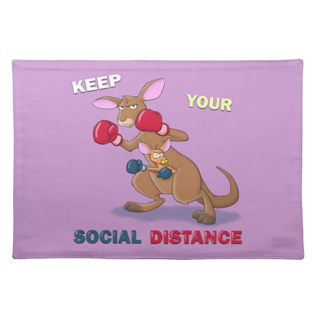 Keep your social distance! cloth placemat (Front)
