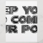 Keep your stupid comments (Front)