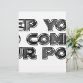 Keep your stupid comments (Standing Front)