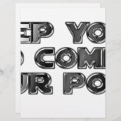 Keep your stupid comments (Front/Back)