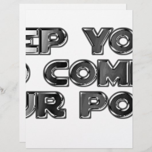 Keep your stupid comments (Front/Back)