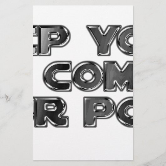 Keep your stupid comments (Front)