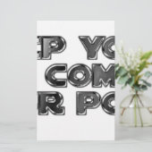 Keep your stupid comments (Standing Front)