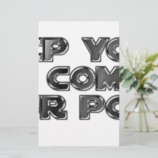 Keep your stupid comments (Standing Front)