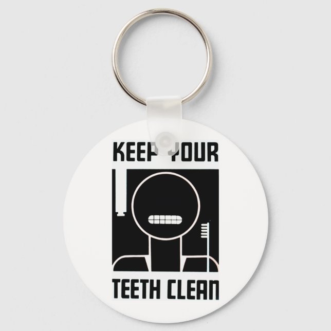 Keep Your Teeth Clean Keychain (Front)