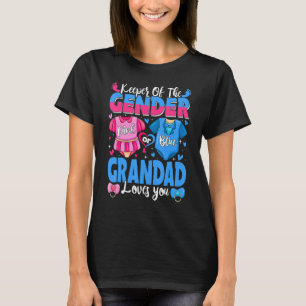 Keeper Of Gender Grandad Loves You Pink Or Blue Ba T-Shirt
