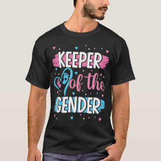 Keeper Of Gender Reveal Party Baby Announcement  T-Shirt
