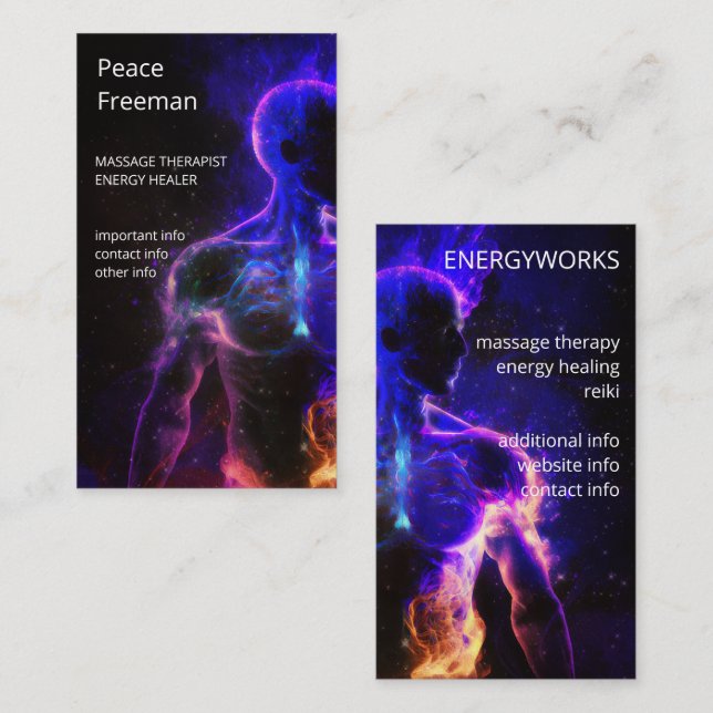 Keeper of Light | Energy Figure Business Card (Front/Back)