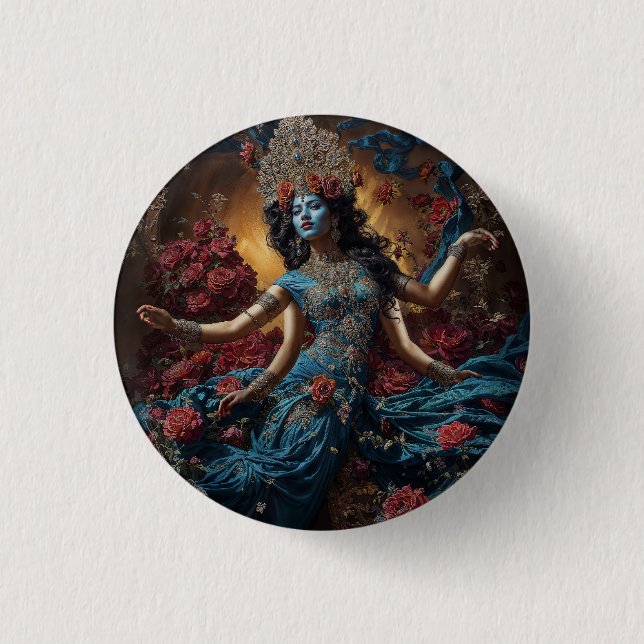 Keeper of Sacred Flow Goddess Kali Button (Front)