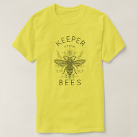 Keeper of the Bees Fancy Black Bee T-Shirt