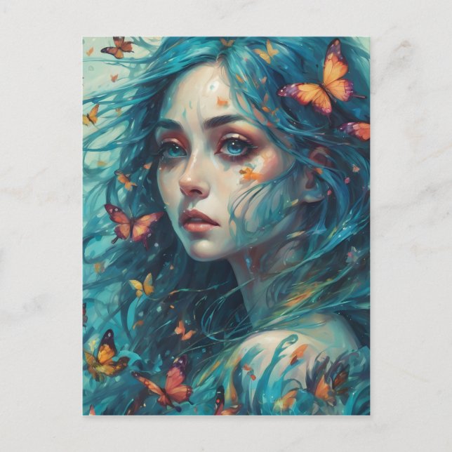 Keeper of the Blue Flutter - Art Postcard (Front)