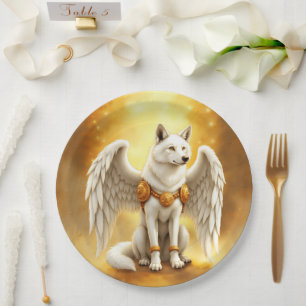 Keeper of the Dawn – The White Winged Wolf. Paper Plates