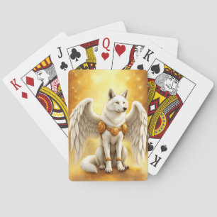 Keeper of the Dawn – The White Winged Wolf.  Poker Cards