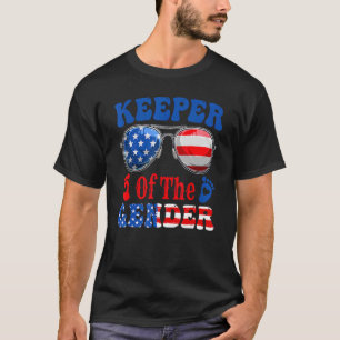 Keeper Of The Gender 4th Of July Baby Gender Revea T-Shirt