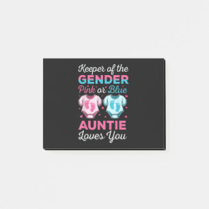 Keeper Of The Gender Auntie Loves You Baby Post-it Notes