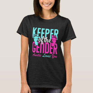 Keeper Of The Gender Auntie Loves You Gender Revea T-Shirt