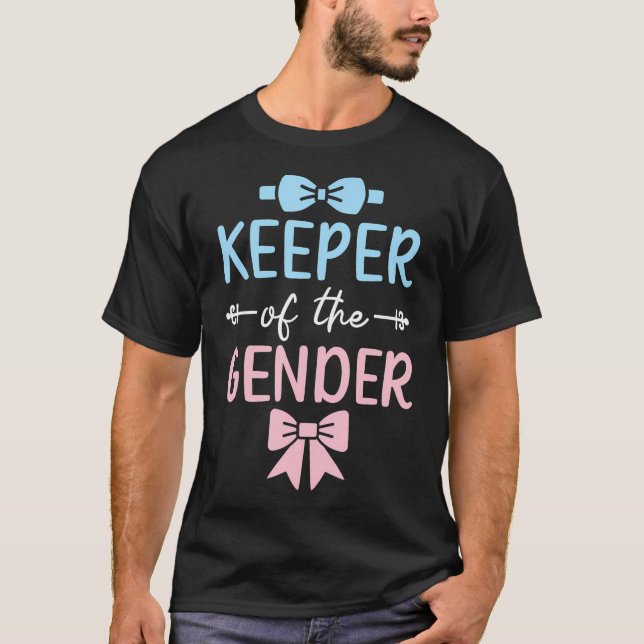Keeper Of The Gender Baby Announcement Gender Reve T-Shirt (Front)