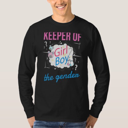 Keeper Of The Gender Baby Reveal Announce Family S T_Shirt