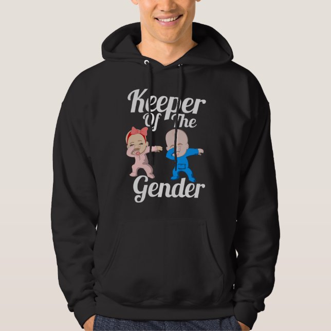 Keeper Of The Gender Cute Gender Reveal Party Coup Hoodie (Front)