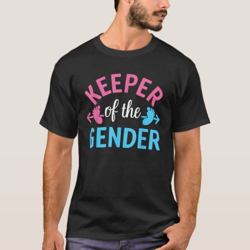 Keeper Of The Gender Cute Reveal Baby Announcement T-Shirt
