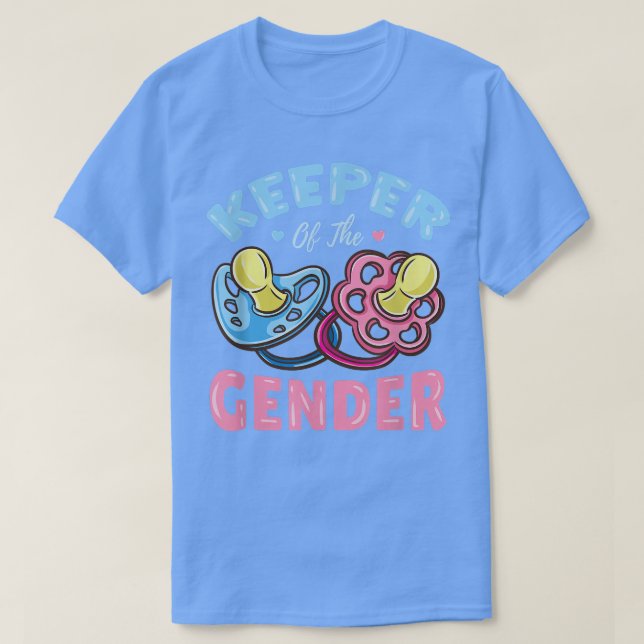 Keeper Of The Gender for Gender Reveal Party  T-Shirt (Design Front)