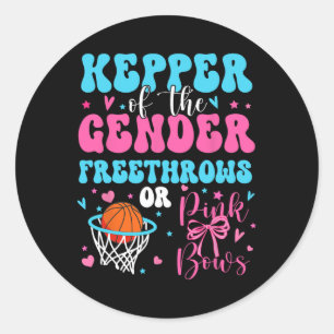 Keeper Of The Gender Free Throws Or Pink Bows Reve Classic Round Sticker