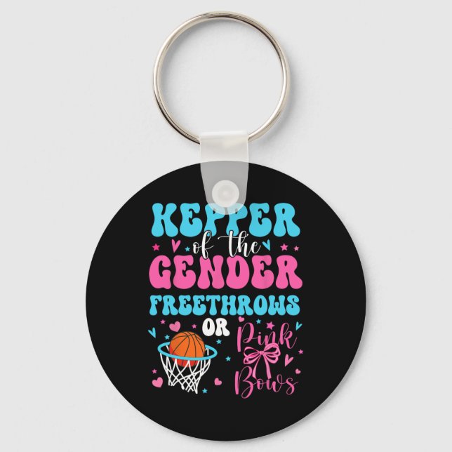 Keeper Of The Gender Free Throws Or Pink Bows Reve Keychain (Front)