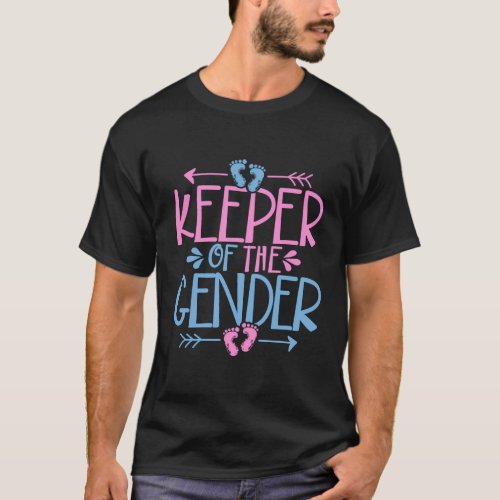 Keeper Of The Gender Gender Reveal Baby Shower T_Shirt