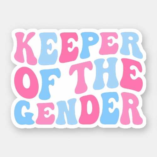 Keeper of the Gender Gender Reveal Party Gift Sticker
