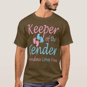 Keeper of the Gender Grandma Gender Reveal Party T-Shirt