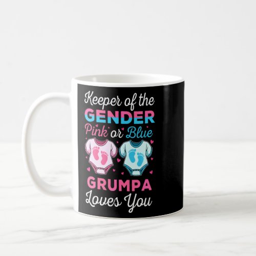 Keeper Of The Gender Grumpa Loves You Baby Shower  Coffee Mug