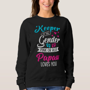 Keeper Of The Gender Papaw Loves You Baby Announce Sweatshirt