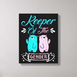 Keeper of the Gender Pink and Blue Teddy Bear Canvas Print
