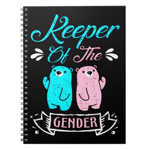 Keeper of the Gender Pink and Blue Teddy Bear Notebook
