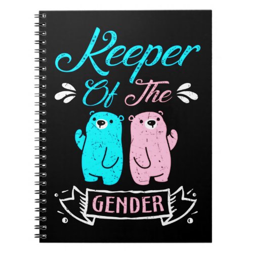 Keeper of the Gender Pink and Blue Teddy Bear Notebook