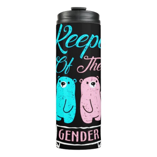 Keeper of the Gender Pink and Blue Teddy Bear Thermal Tumbler