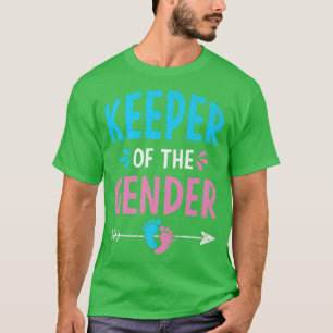 Keeper Of The Gender Pink Or Blue Gender Reveal  T-Shirt
