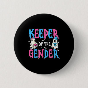 Keeper Of The Gender Pumpkin Halloween Baby Gender Button