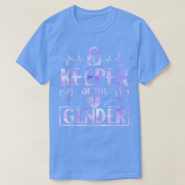 Keeper of the Gender Reveal Announcement  T-Shirt (Design Front)