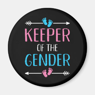 Keeper of the gender reveal baby announcement magnet